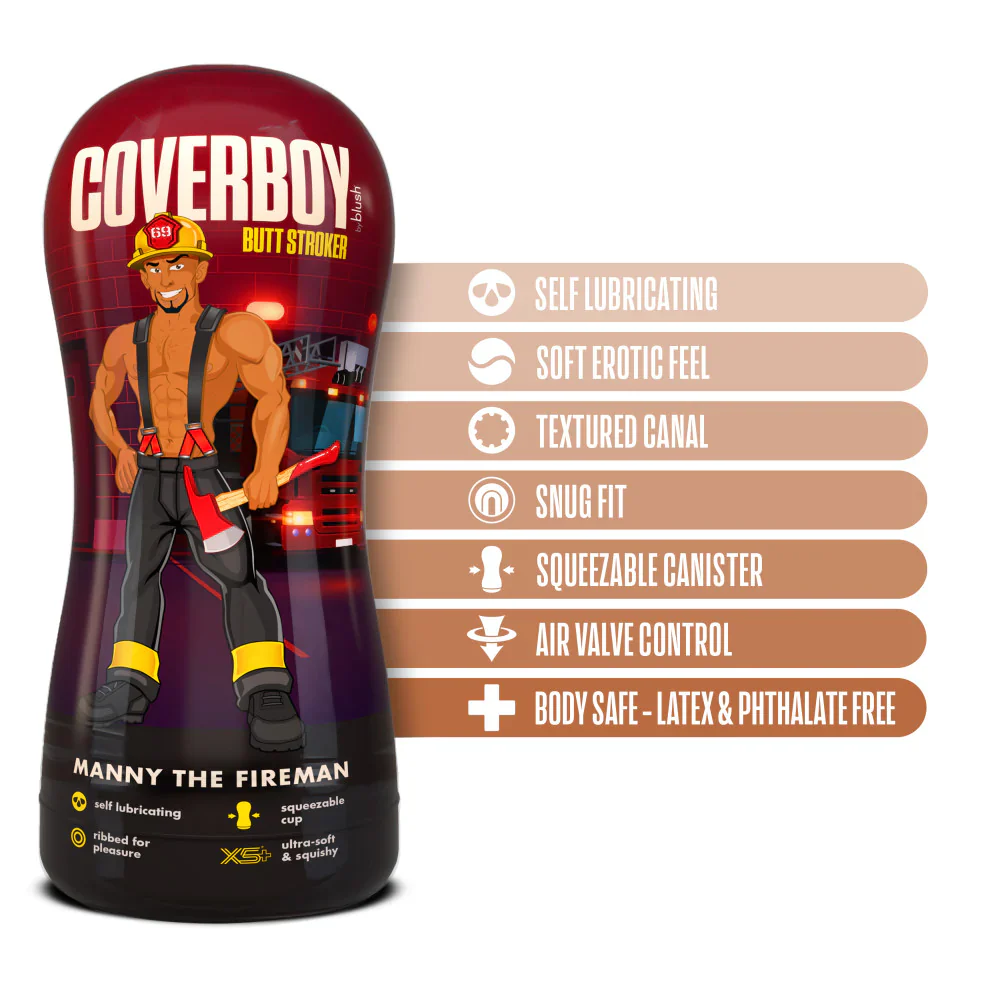 Loverboy Manny The Fireman Self Lubricating Realistic Tan Masturbator / Stroker - Image 5