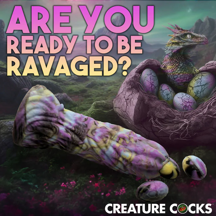 Creature Cock Dragon Spawn Dragon Ovipositor Silicone Dildo with Eggs - Image 3