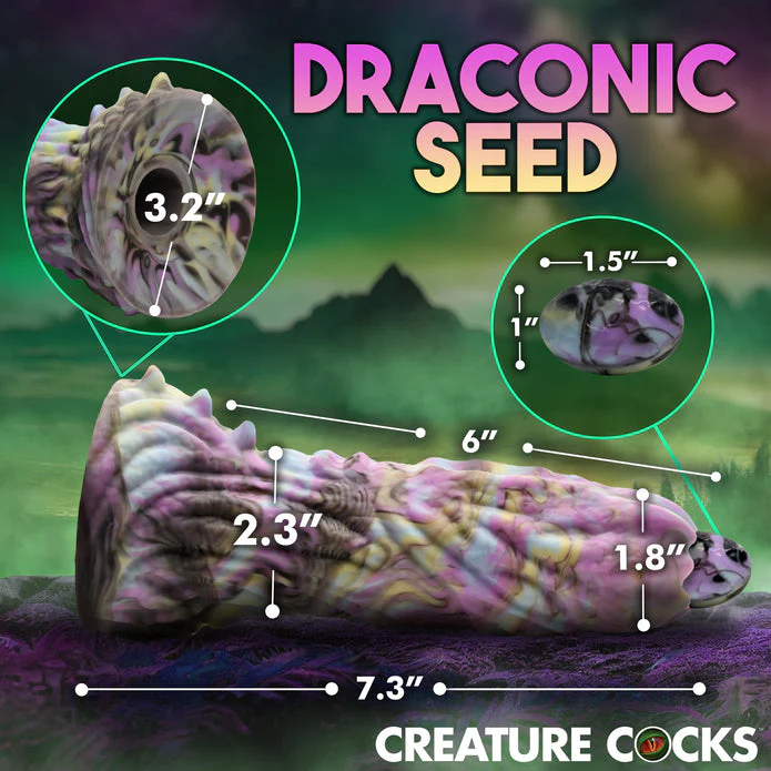 Creature Cock Dragon Spawn Dragon Ovipositor Silicone Dildo with Eggs - Image 4