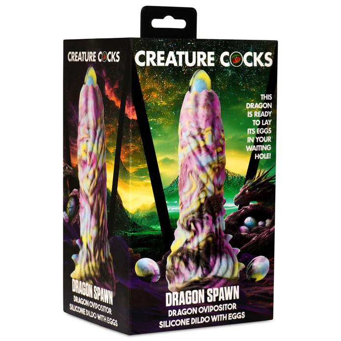 Creature Cock Dragon Spawn Dragon Ovipositor Silicone Dildo with Eggs - Image 8