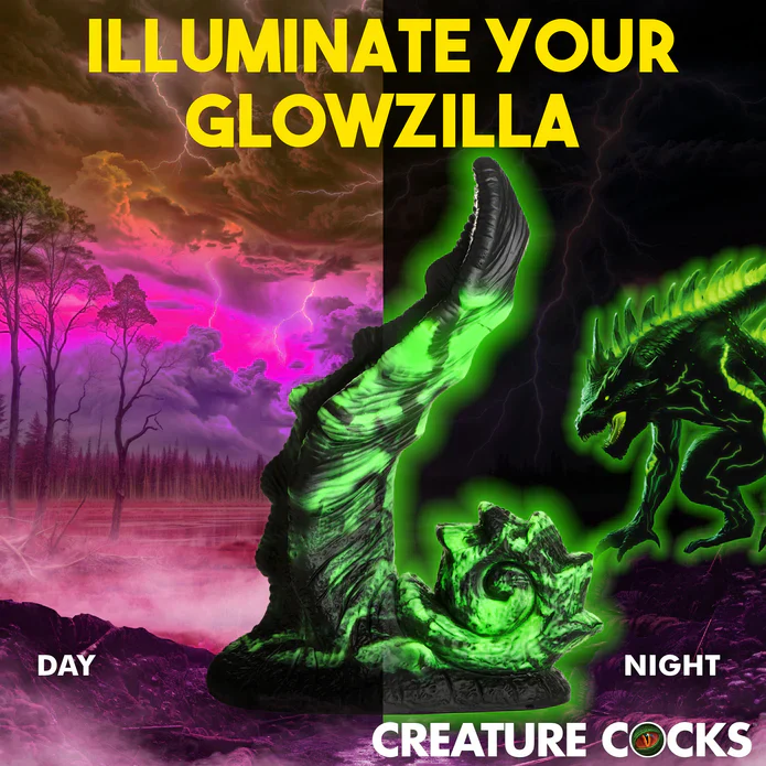 Creature Cock Glowzilla Glow-In-The-Dark Silicone Dildo - Image 3