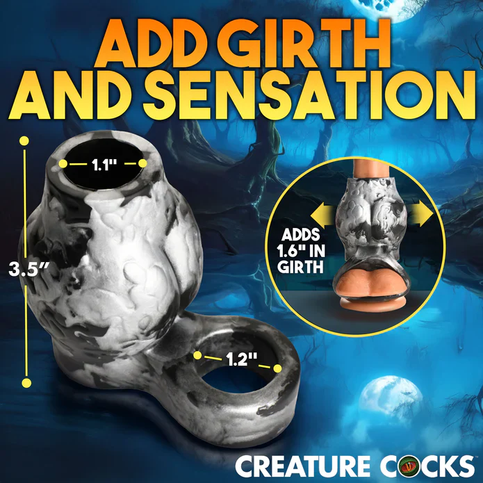 Creature Cock Night Prowler Silicone Penis Sleeve + Ball Stretcher - Image 5