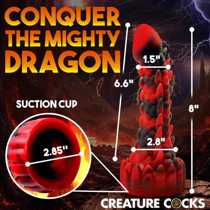Creature Cocks Demon Rising Scaly Dragon Silicone Dildo - Image 7
