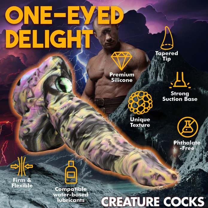 Creature Cocks Cyclopes Silicone Dildo 8.75in - Image 8