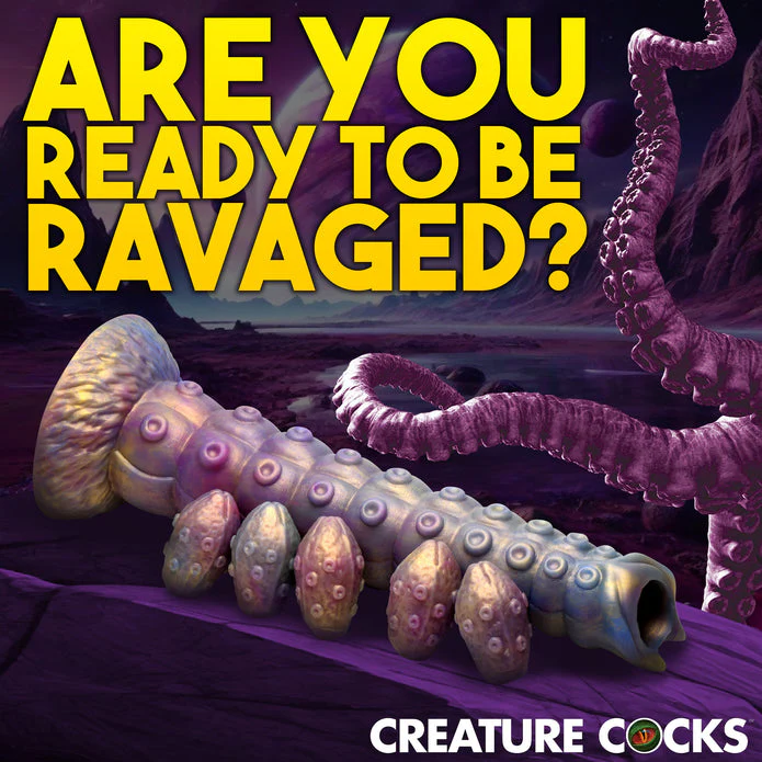 Creature Cocks Deep Invader Tentacle Ovipositor Silicone Dildo with Eggs - Image 3