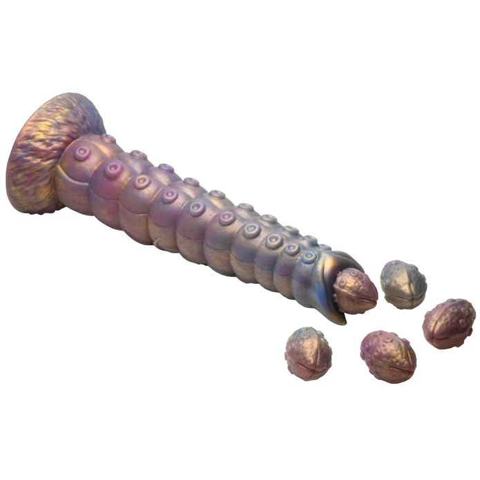 Creature Cocks Deep Invader Tentacle Ovipositor Silicone Dildo with Eggs - Image 7