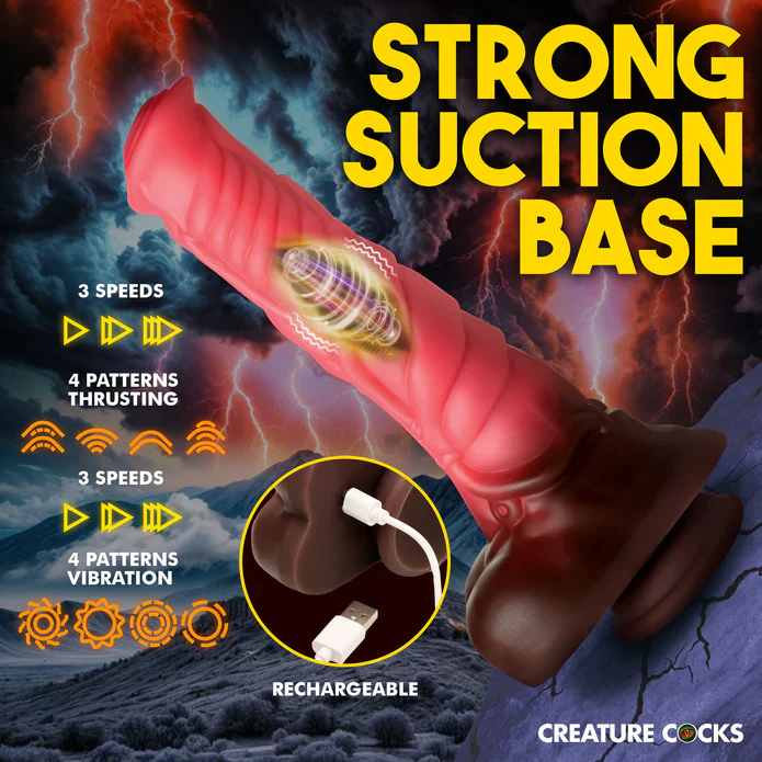 Creature Cocks Deluxe Centaur Thrusting & Vibrating Silicone Dildo - Image 5
