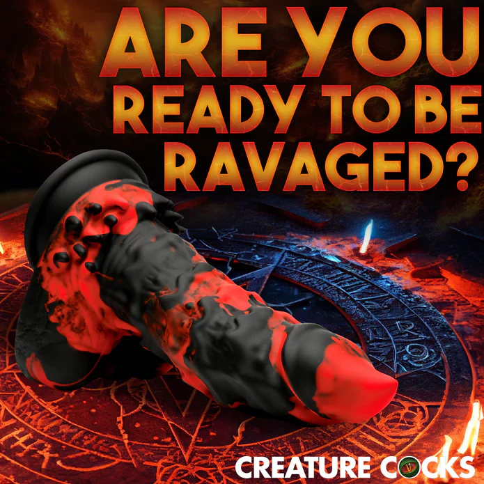 Creature Cocks Fire Demon Monster Silicone Dildo - Image 6