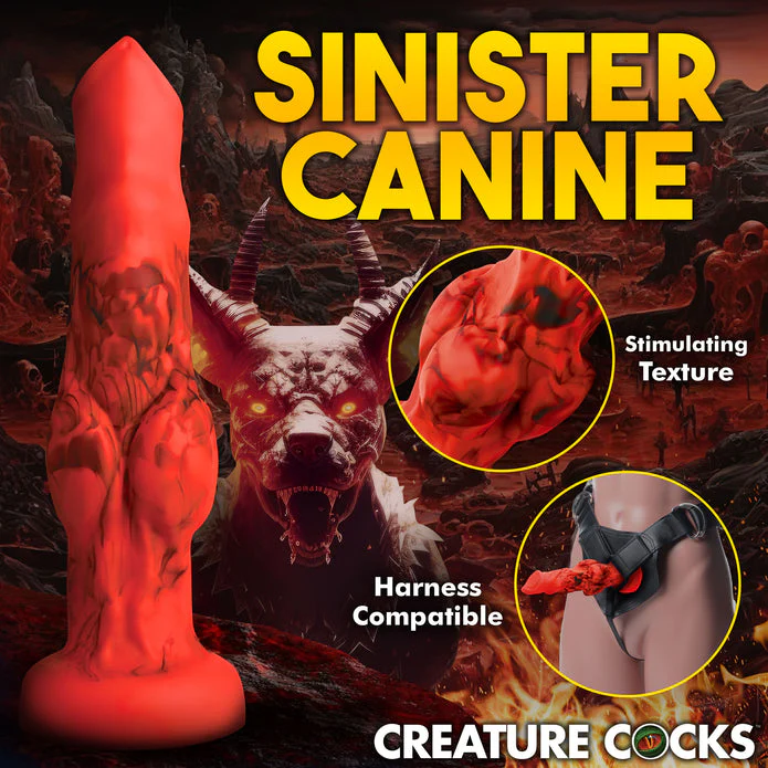 Creature Cocks Fire Hound Silicone Dildo - Large - Image 7
