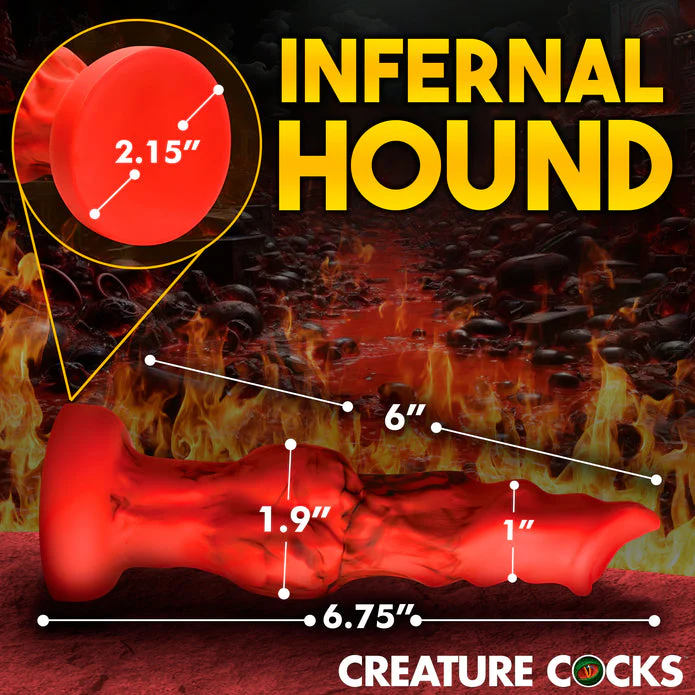 Creature Cocks Fire Hound Silicone Dildo - Small - Image 4