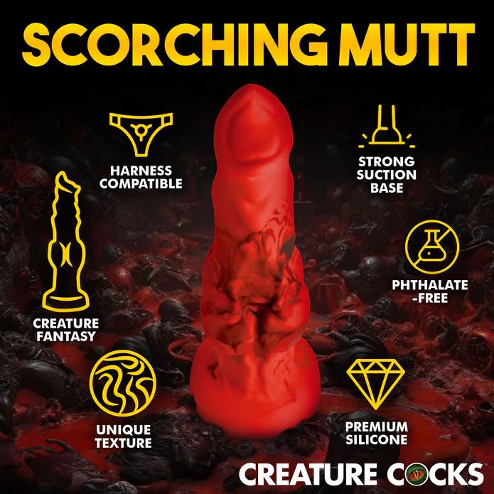 Creature Cocks Fire Hound Silicone Dildo - Small - Image 5
