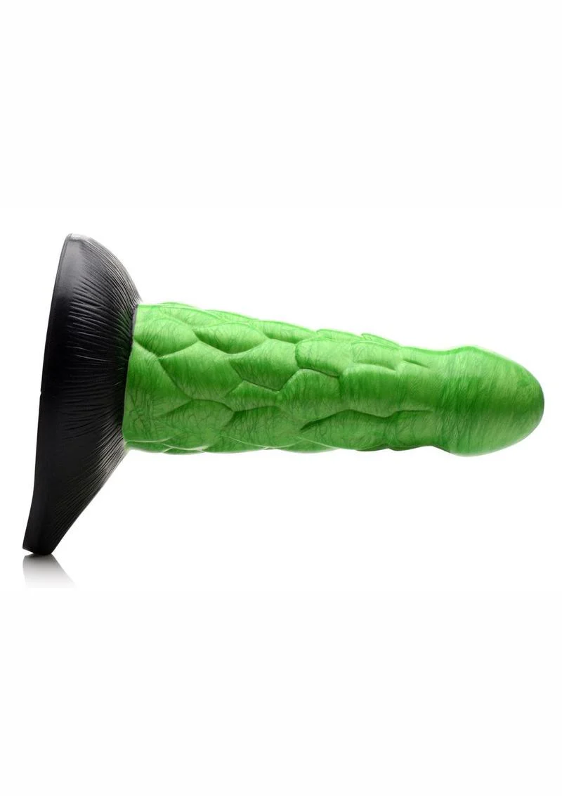 Creature Cocks Radioactive Reptile Silicone Dildo 7.5in - Green - Image 6