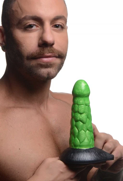 Creature Cocks Radioactive Reptile Silicone Dildo 7.5in - Green - Image 8