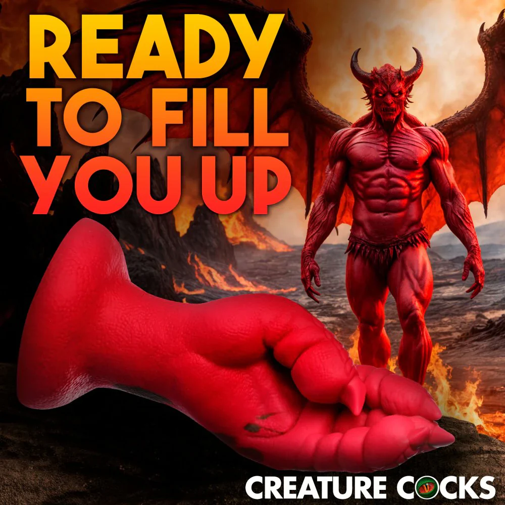CREATURE COCKS DEMON CLAW FISTING SILICONE DILDO RED - Image 3