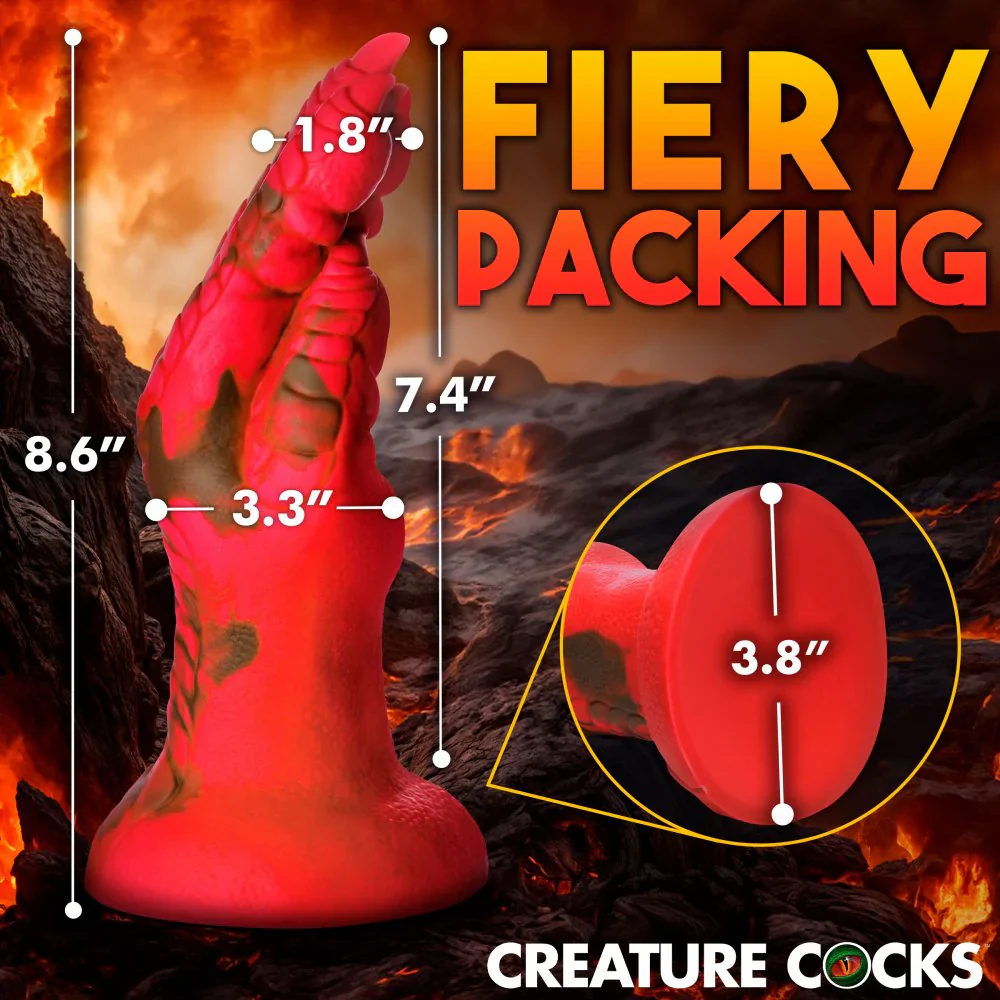 CREATURE COCKS DEMON CLAW FISTING SILICONE DILDO RED - Image 4