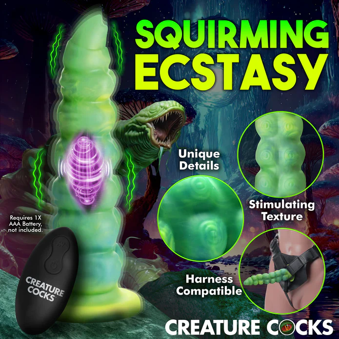 Creature Cocks Squirmer Thrusting & Vibrating Silicone Dildo - Image 7