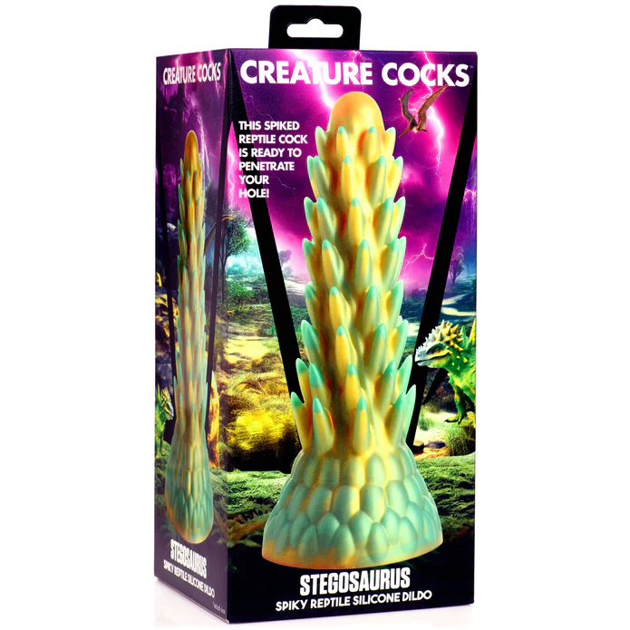 Creature Cocks Stegosaurus Spiky Reptile Silicone Dildo - Image 4
