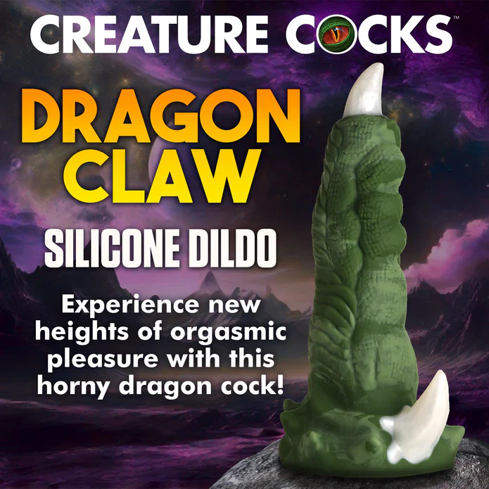 Creature Cocks Dragon Claw Silicone Dildo Green - Image 2