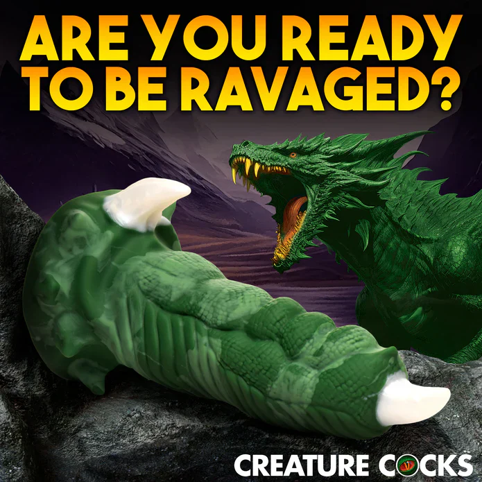 Creature Cocks Dragon Claw Silicone Dildo Green - Image 3