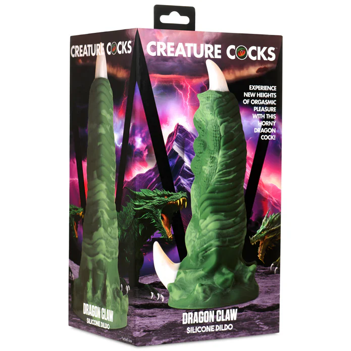 Creature Cocks Dragon Claw Silicone Dildo Green - Image 9