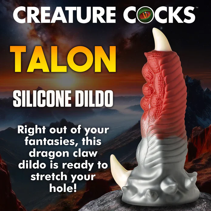 Creature Cocks Talon Silicone Dildo Red - Image 2