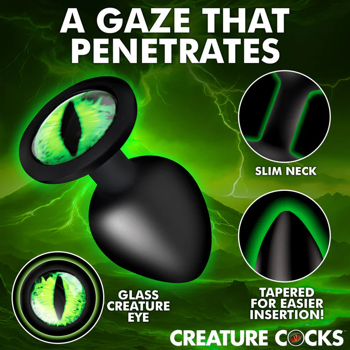 Creature Eye Green Eye Silicone Butt Plug - Large - Image 3