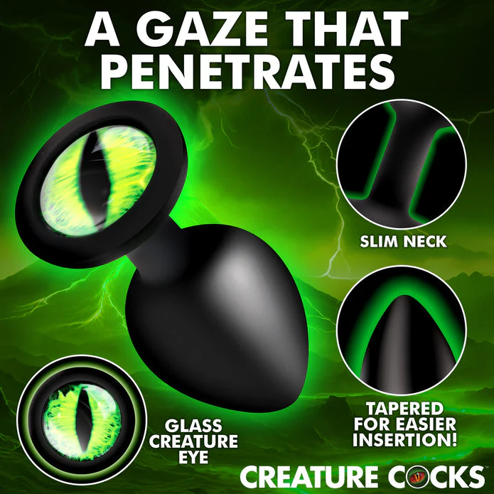 Creature Eye Green Eye Silicone Butt Plug - Medium - Image 3