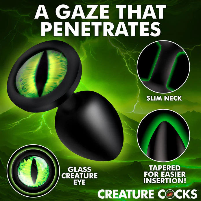 Creature Eye Green Eye Silicone Butt Plug - Small - Image 3