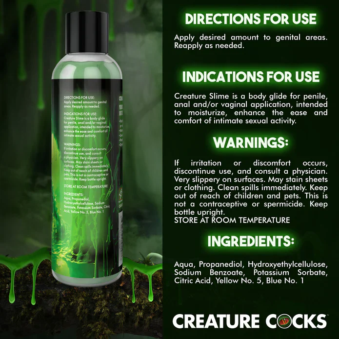 Creature Slime Green Slime Water-Based Lubricant 4oz - Image 7