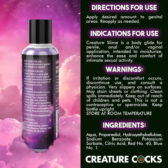 Creature Slime Purple Slime Water-Based Lubricant 4oz - Image 6