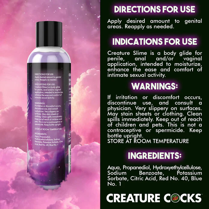 Creature Slime Purple Slime Water-Based Lubricant 8oz - Image 7