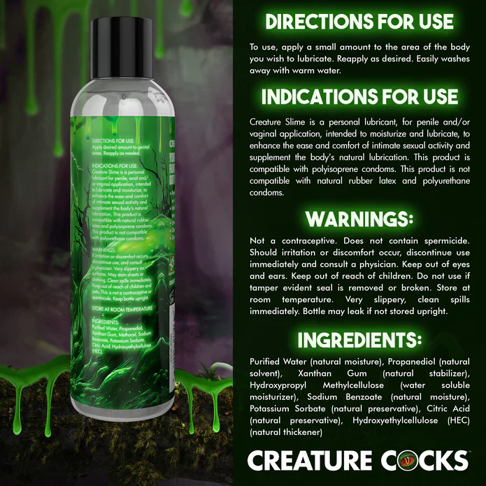 Creature Slime Water-Based Lubricant 8oz - Image 6