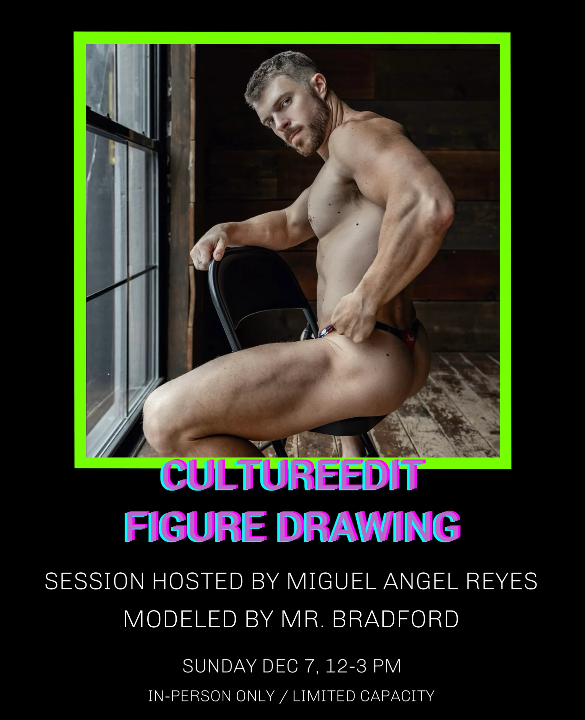 CULTUREEDIT FIGURE DRAWING DEC 7, 12-3 PM