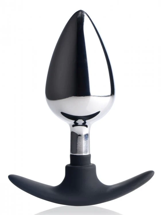 Dark Invader Metal and Silicone Anal Plug - Large - Image 4