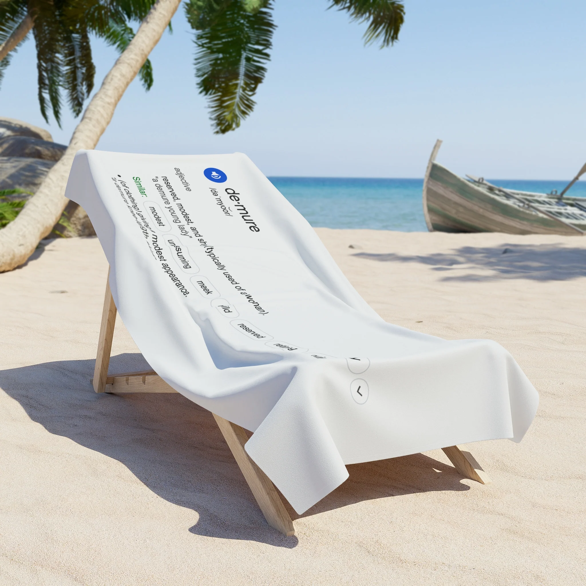 Demure Beach Towel by CULTUREEDIT - Image 3