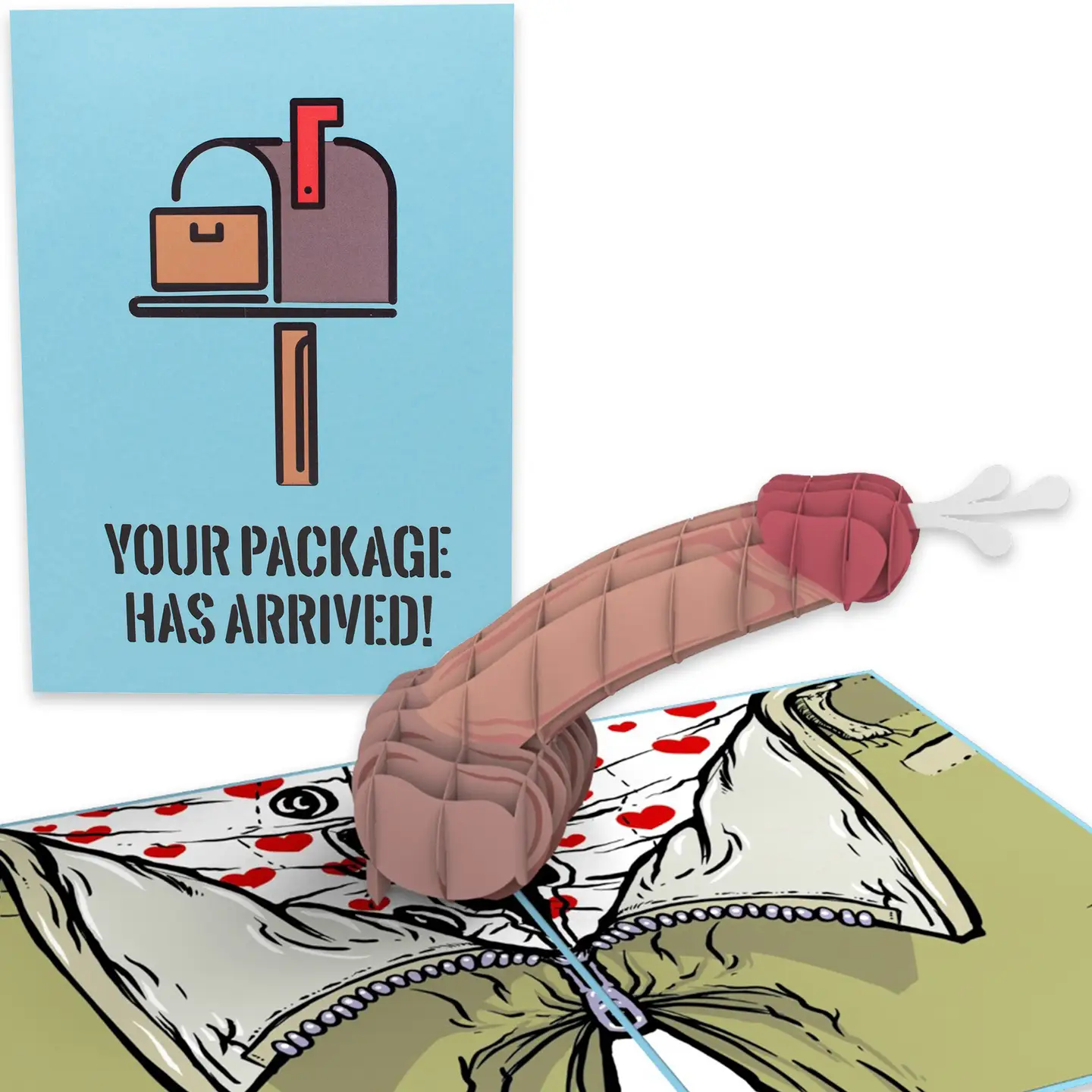 Dick Package Prank Pop Up Card flesh - Image 2