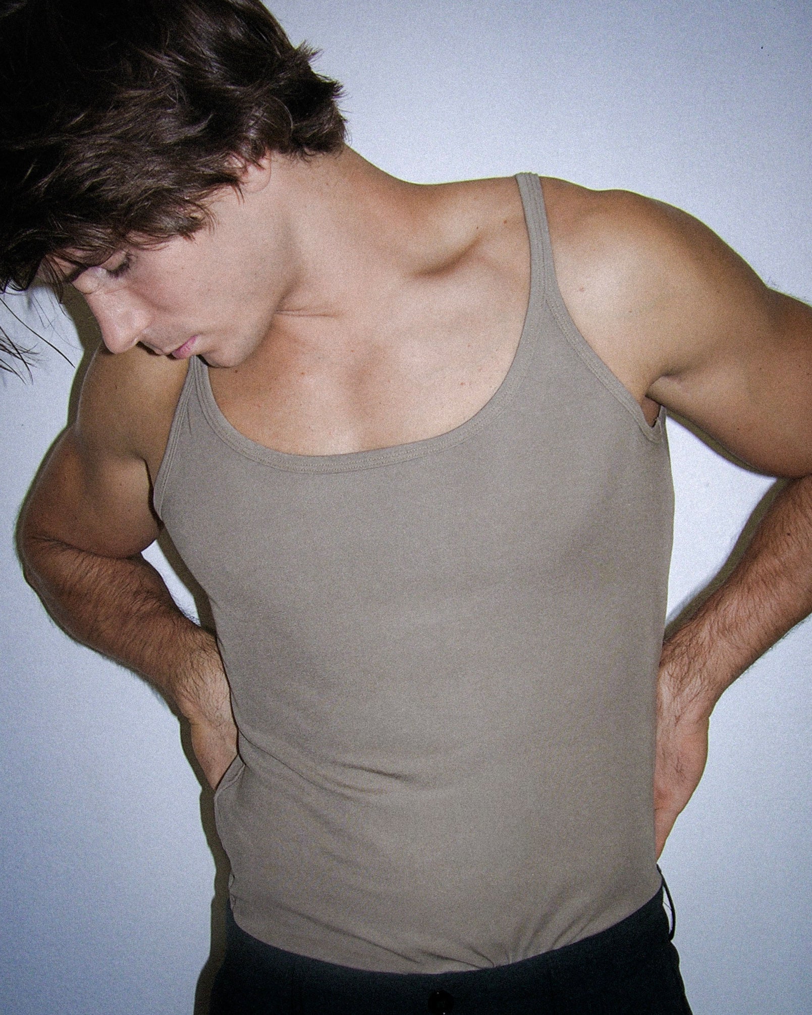 Dominic Albano Ribbed Scoop Neck Tank - Sand - Image 9