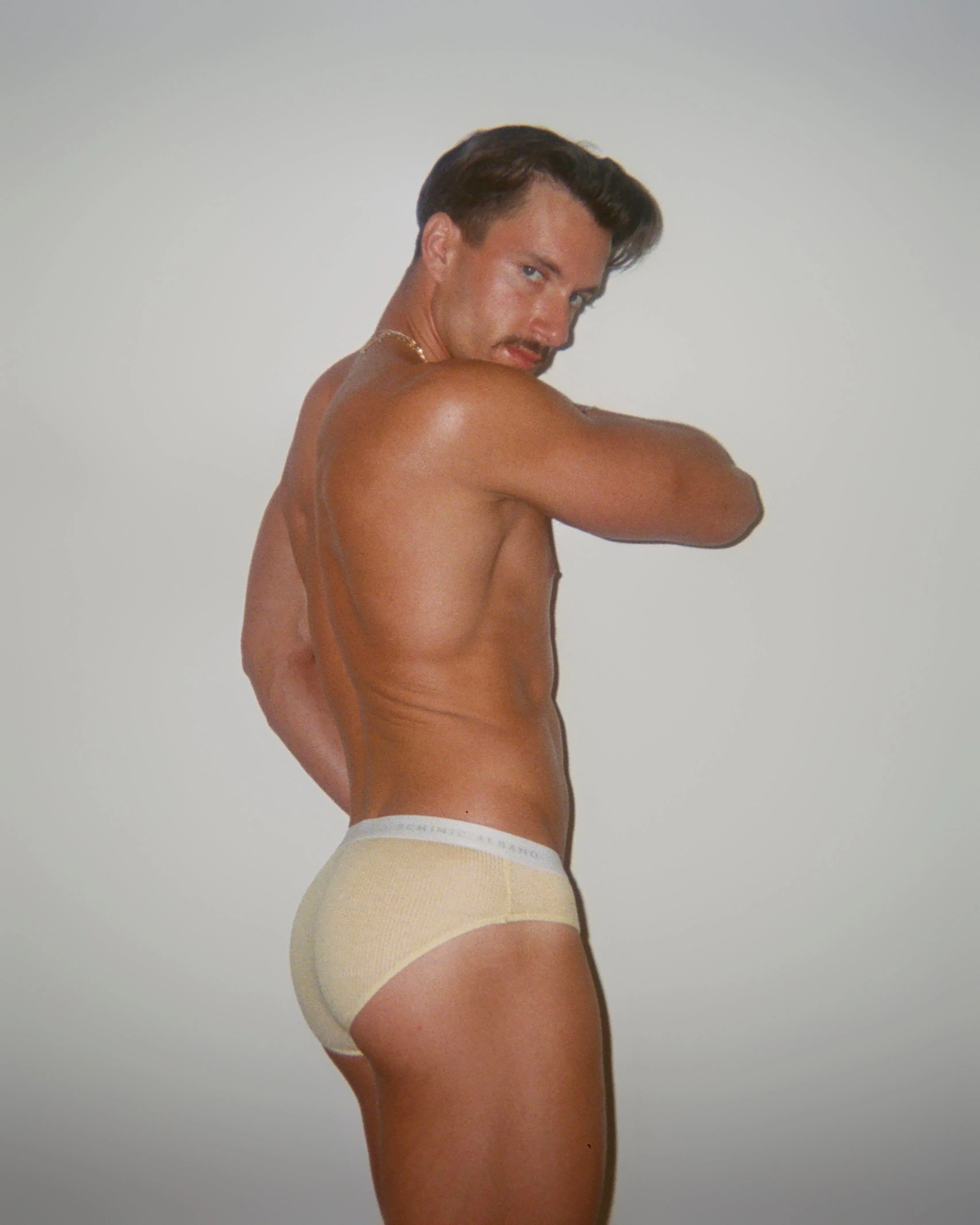 Dominic Albano Ribbed Tencel Brief - Butter - Image 8