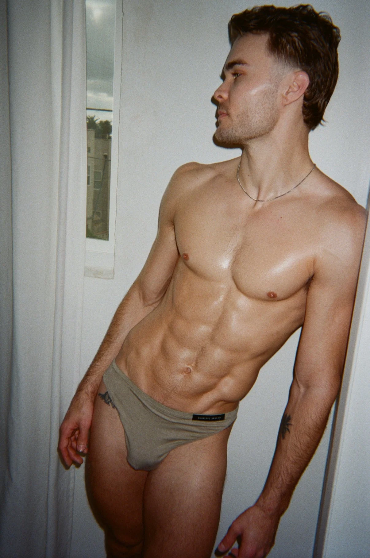 Dominic Albano Tencel Bikini Brief - Olive - Image 4