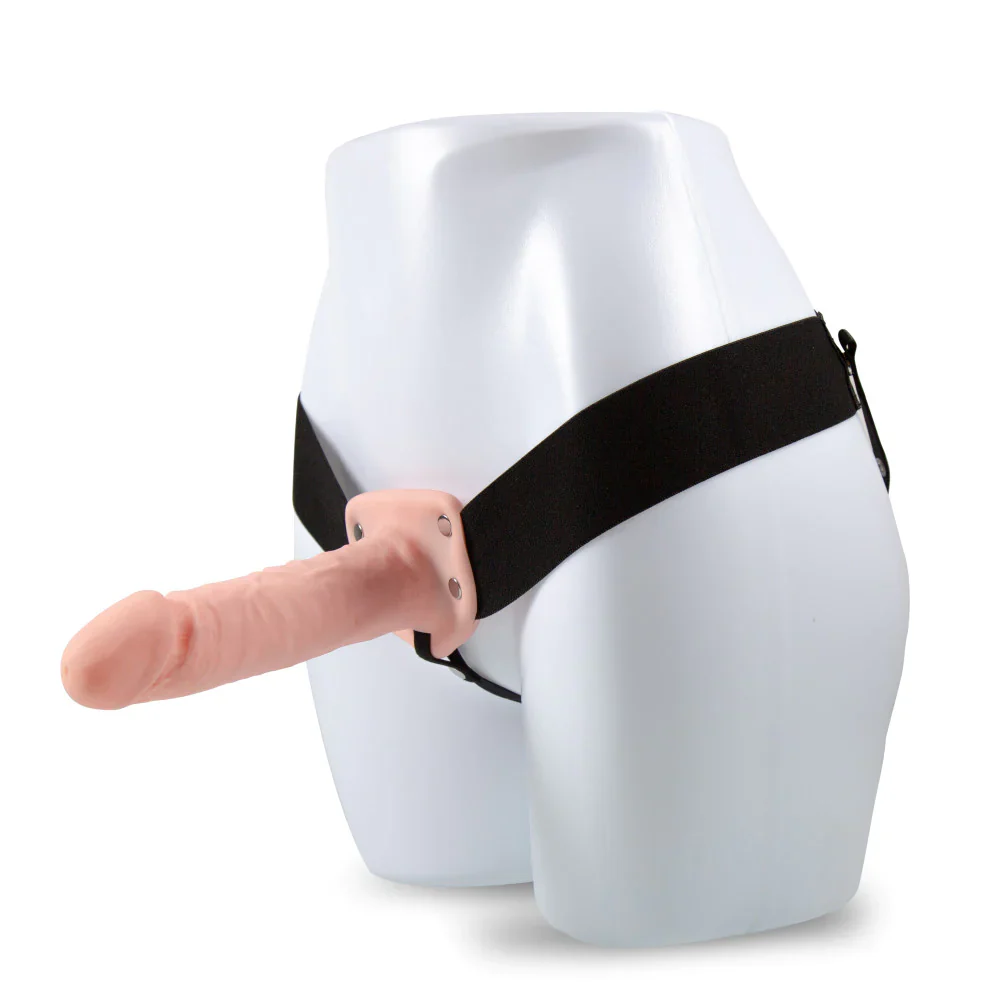 Dr. Skin 7-Inch Long Hollow Strap On Vanilla - Image 5