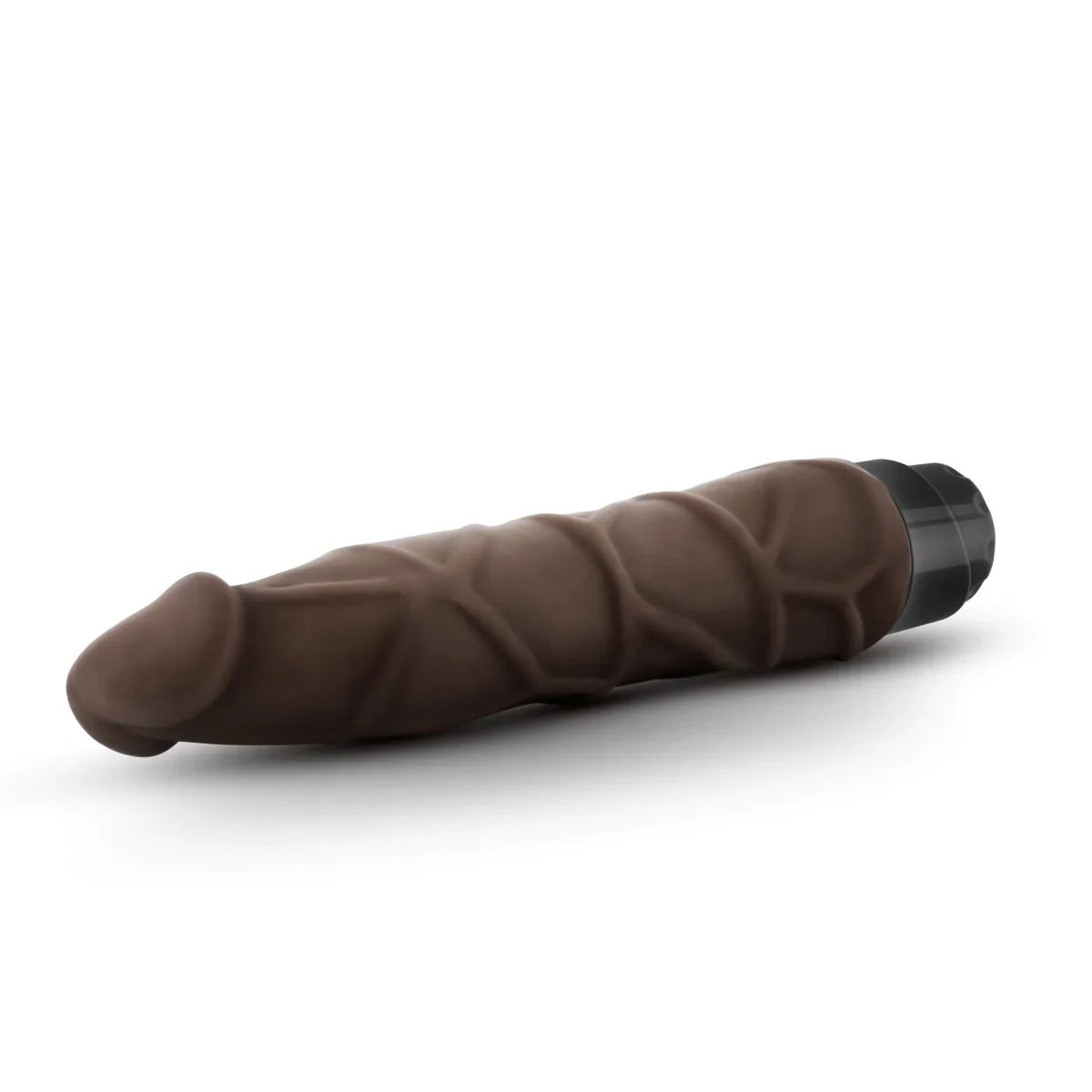 Dr. Skin Cock Vibe 1 Realistic Chocolate 9-Inch Long Vibrating Dildo - Image 4