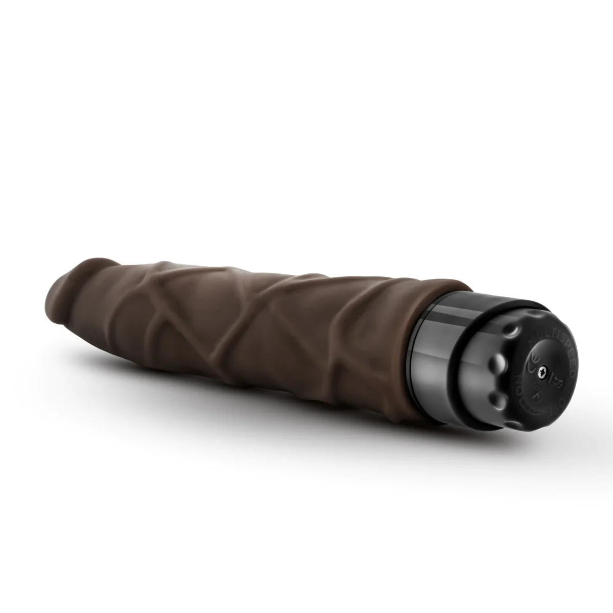 Dr. Skin Cock Vibe 1 Realistic Chocolate 9-Inch Long Vibrating Dildo - Image 5