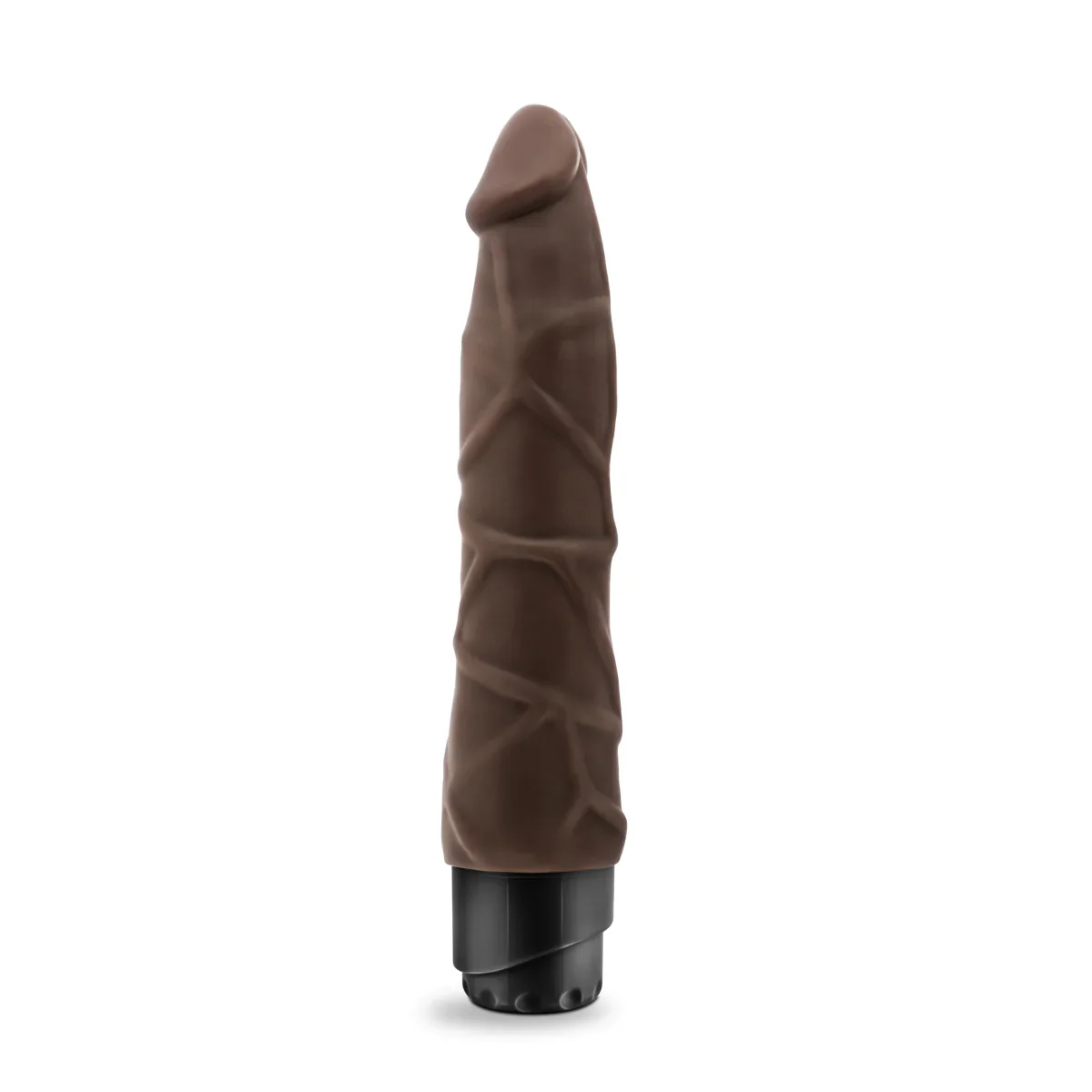 Dr. Skin Cock Vibe 1 Realistic Chocolate 9-Inch Long Vibrating Dildo - Image 7