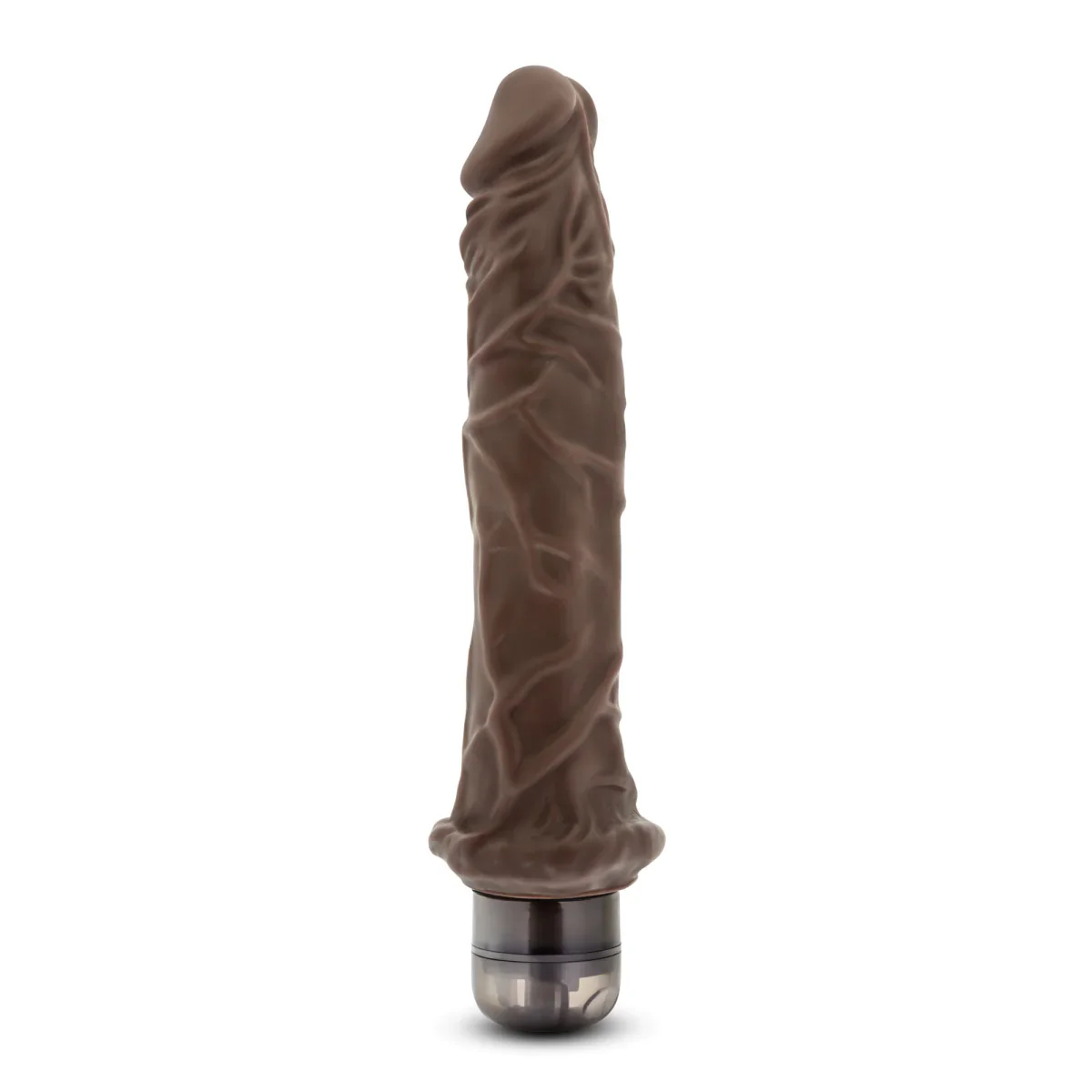 Dr. Skin Cock Vibe 8 Realistic Chocolate 9.75-Inch Long Vibrating Dildo - Image 5