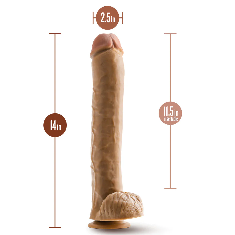 Dr. Skin Dr. Michael 14 Inch Long Dildo - Tan - Image 2
