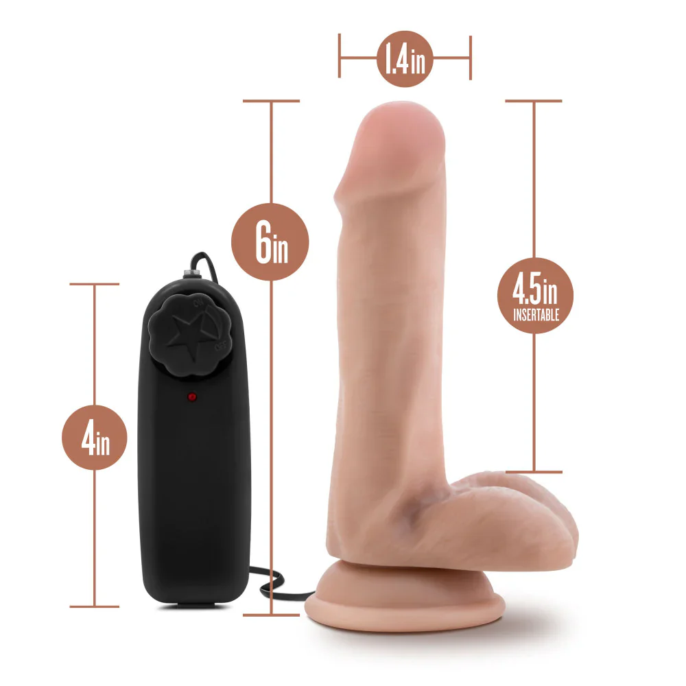 Dr. Skin Dr. Rob Realistic Vanilla 6.5-Inch Vibrating Dildo - Image 6