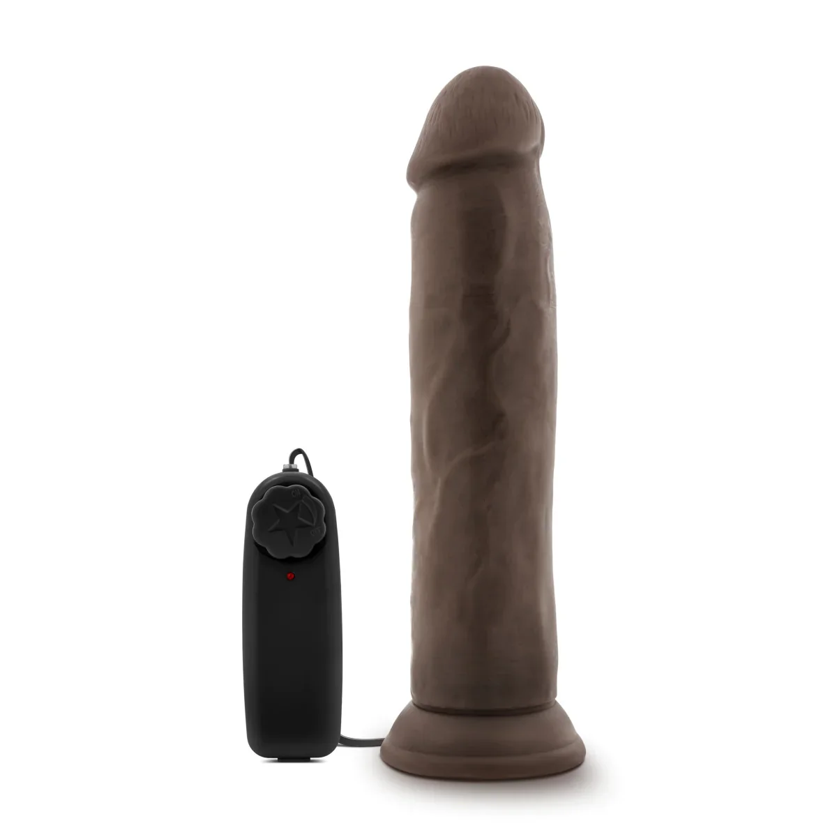 Dr. Skin Dr. Throb Realistic Chocolate 9.5-Inch Vibrating Dildo - Image 6