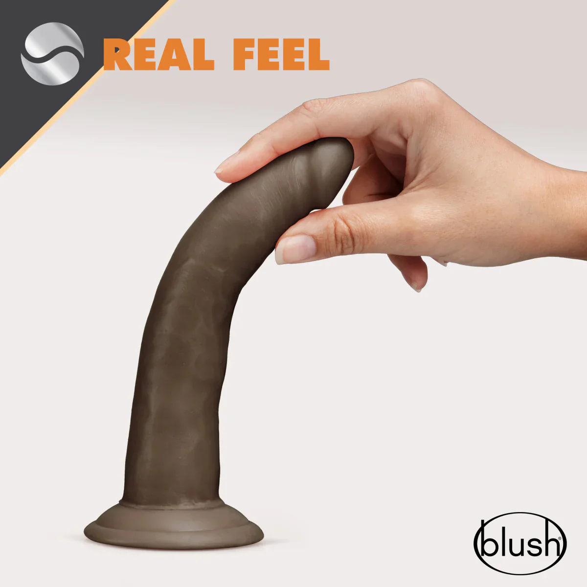 Dr. Skin Glide Realistic Chocolate 7.5-Inch Long Dildo - Image 5