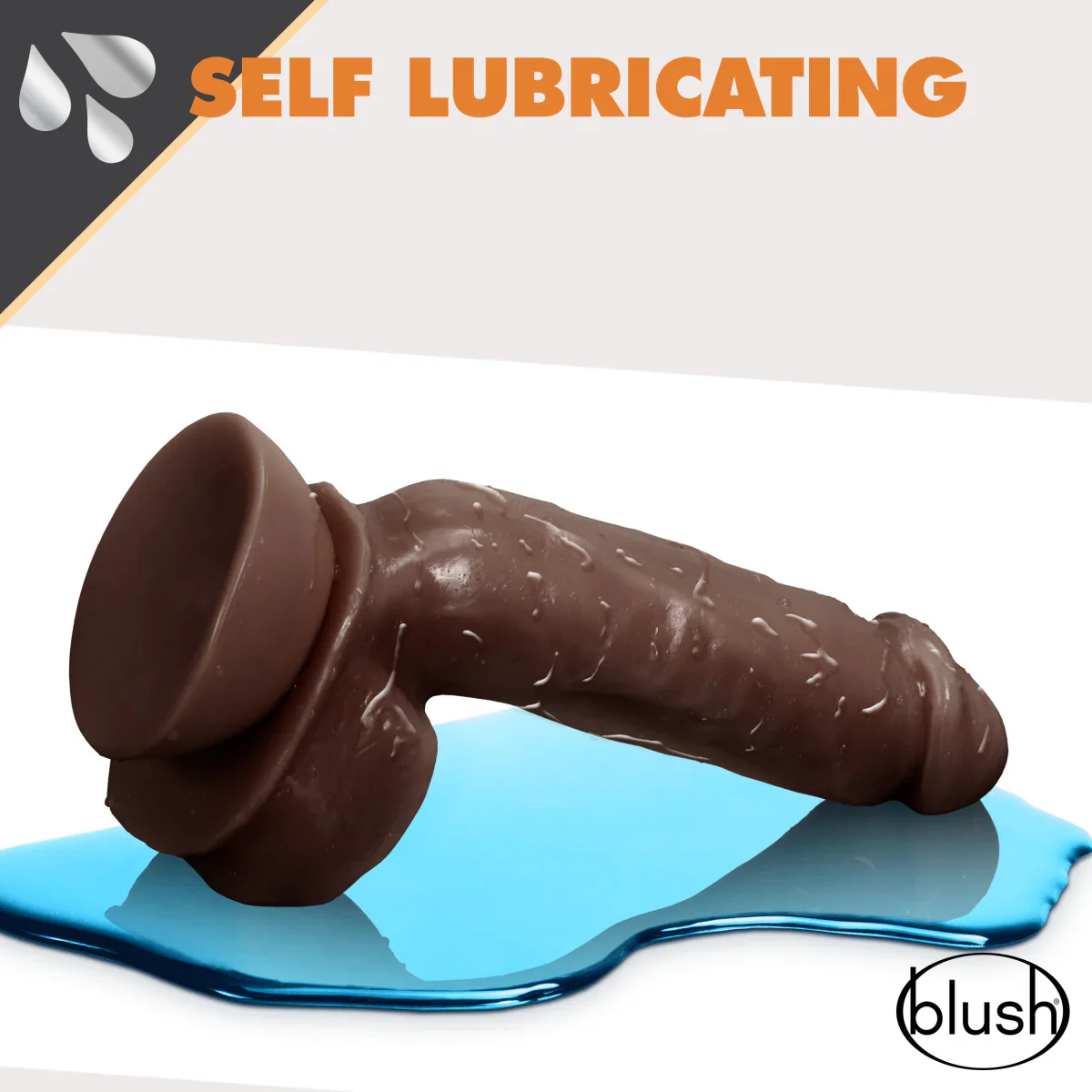 Dr. Skin Glide Realistic Chocolate 8.5-Inch Long Dildo - Image 7
