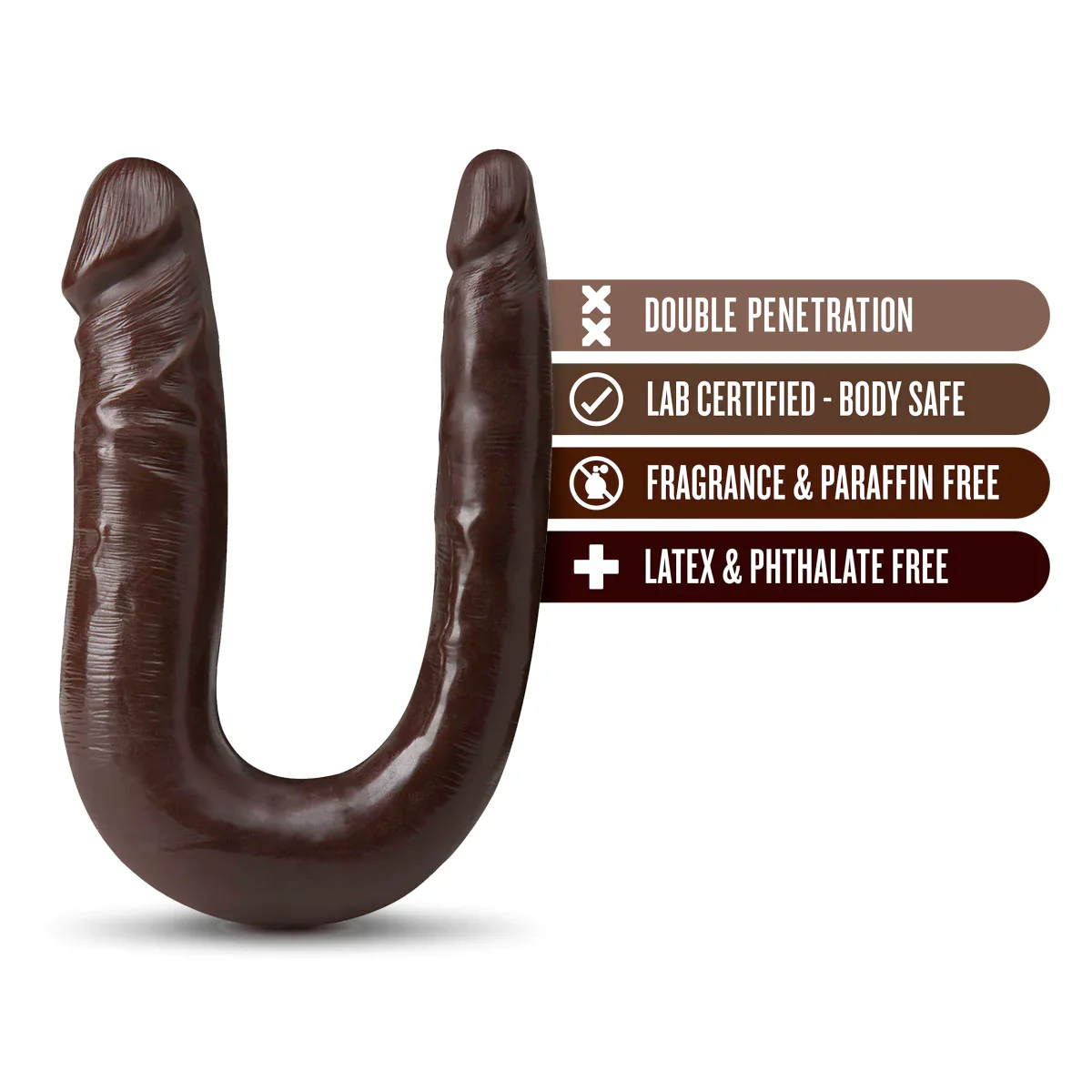 Dr. Skin Mini Double Dong Chocolate 12.5-Inch Long Double Dildo - Image 3